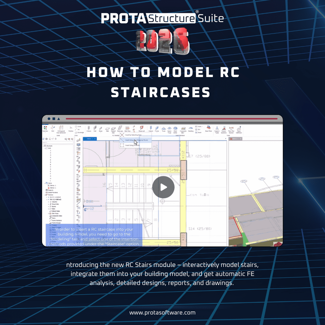 How to Model RC Staircases with ProtaStructure-Step-by-step Video Guide